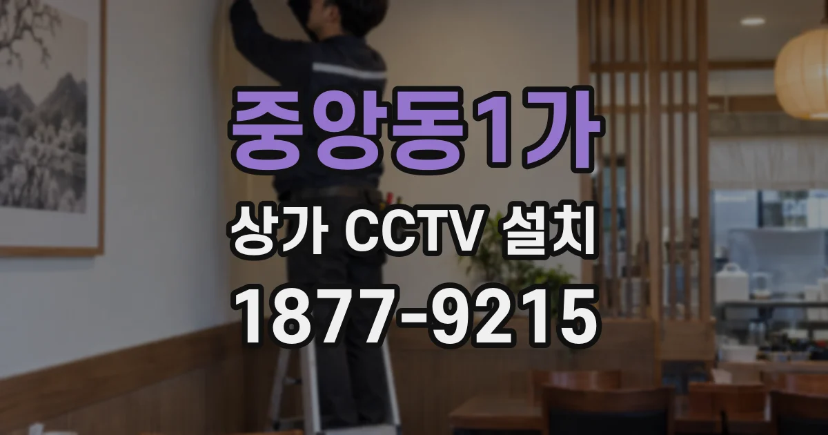 중앙동1가 상가 CCTV 설치