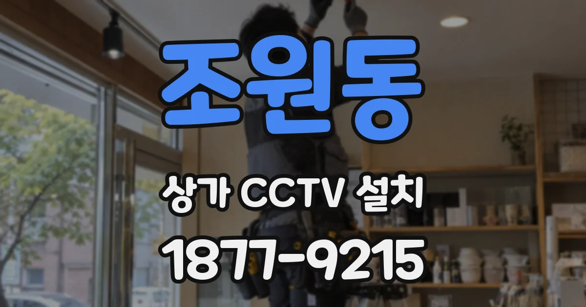 조원동 상가 CCTV 설치