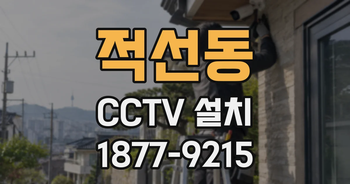 적선동 CCTV 설치