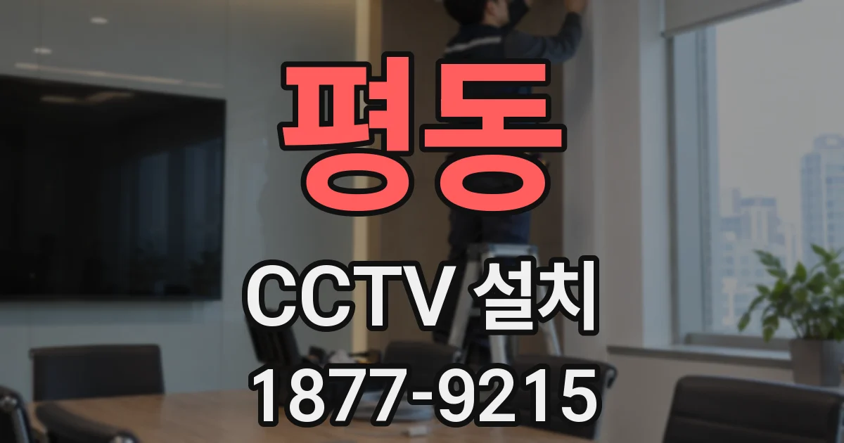 평동 CCTV 설치