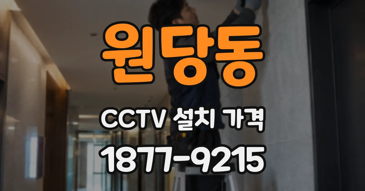 원당동 CCTV 설치 가격