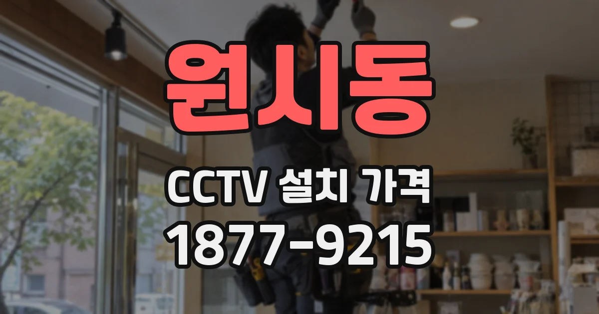 원시동 CCTV 설치 가격