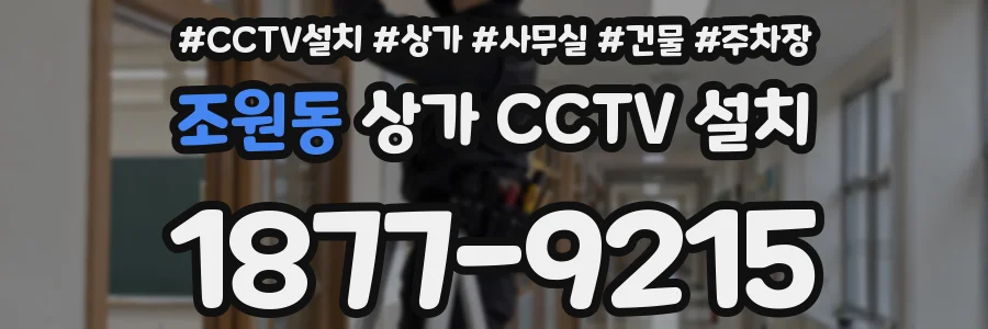 조원동 상가 CCTV 설치