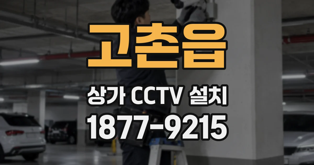 고촌읍 상가 CCTV 설치
