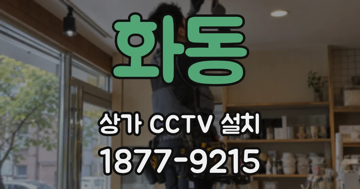 화동 상가 CCTV 설치