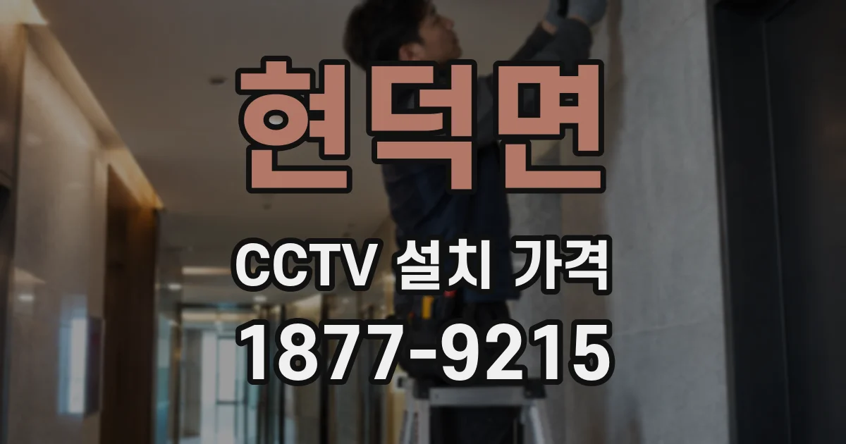 현덕면 CCTV 설치 가격