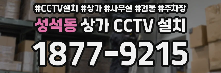 성석동 상가 CCTV 설치