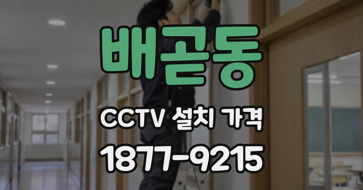 배곧동 CCTV 설치 가격