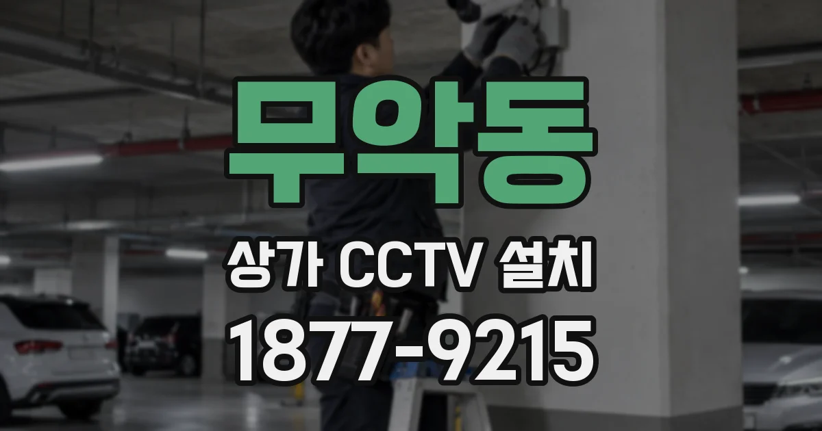 무악동 상가 CCTV 설치