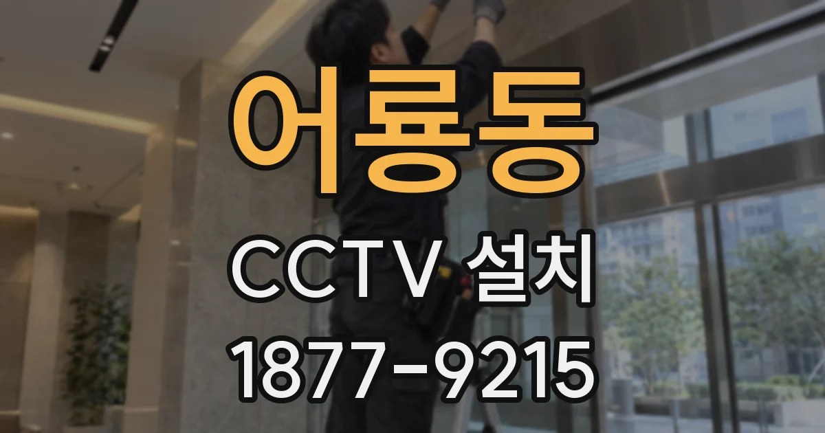 어룡동 CCTV 설치