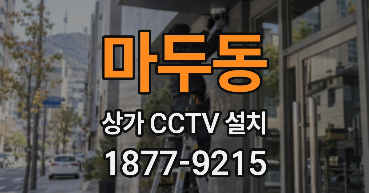 마두동 상가 CCTV 설치