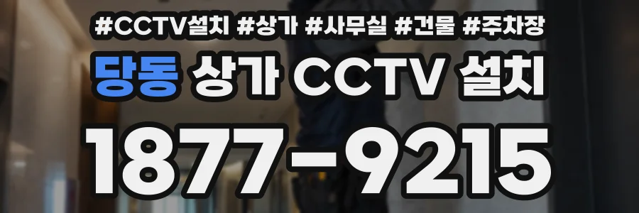 당동 상가 CCTV 설치