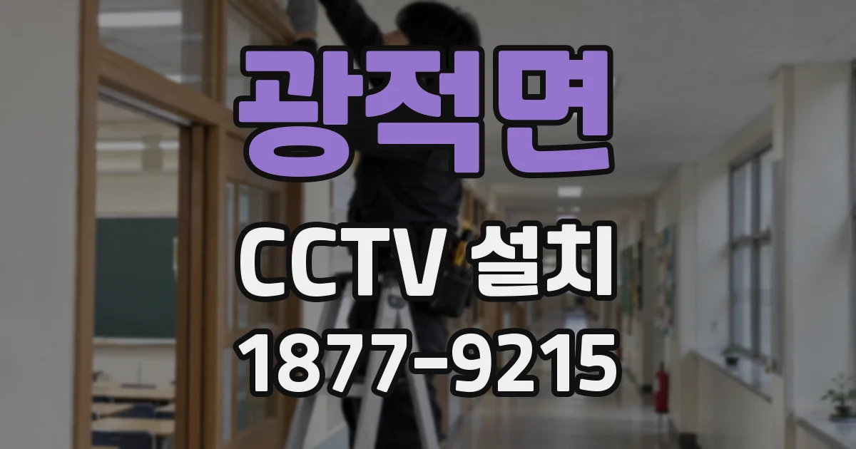 광적면 CCTV 설치