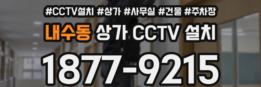 내수동 상가 CCTV 설치