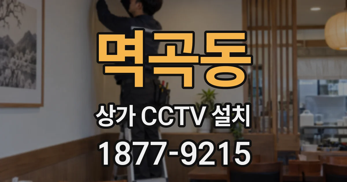 멱곡동 상가 CCTV 설치