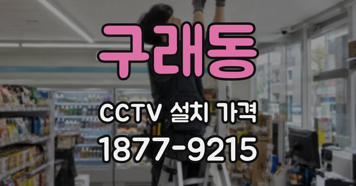구래동 CCTV 설치 가격