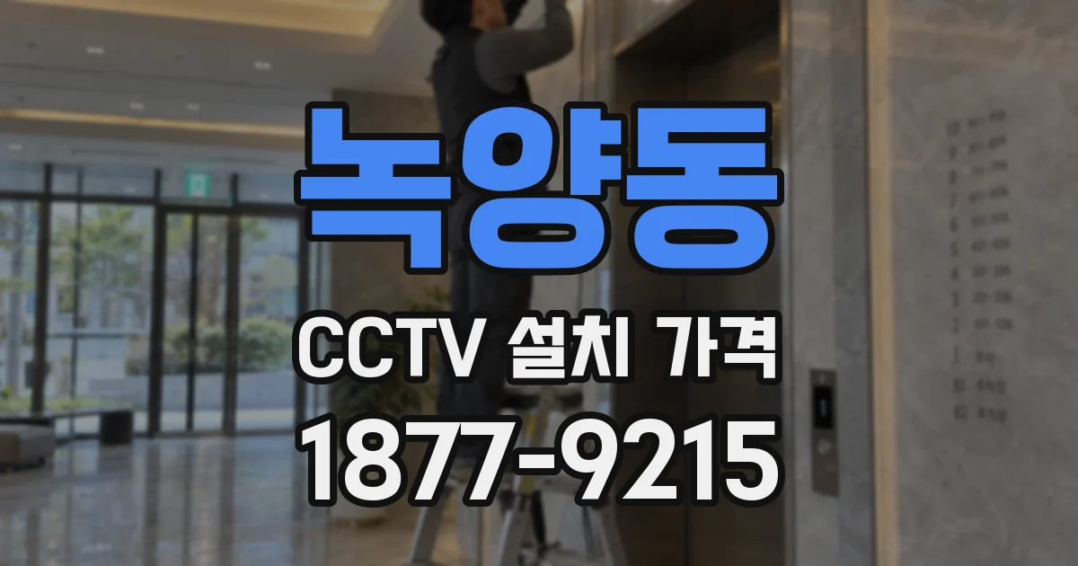 녹양동 CCTV 설치 가격