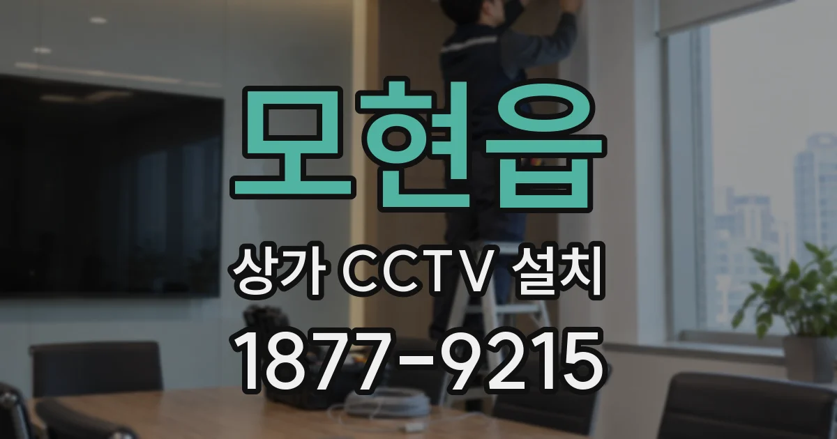 모현읍 상가 CCTV 설치
