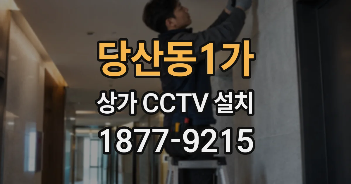 당산동1가 상가 CCTV 설치