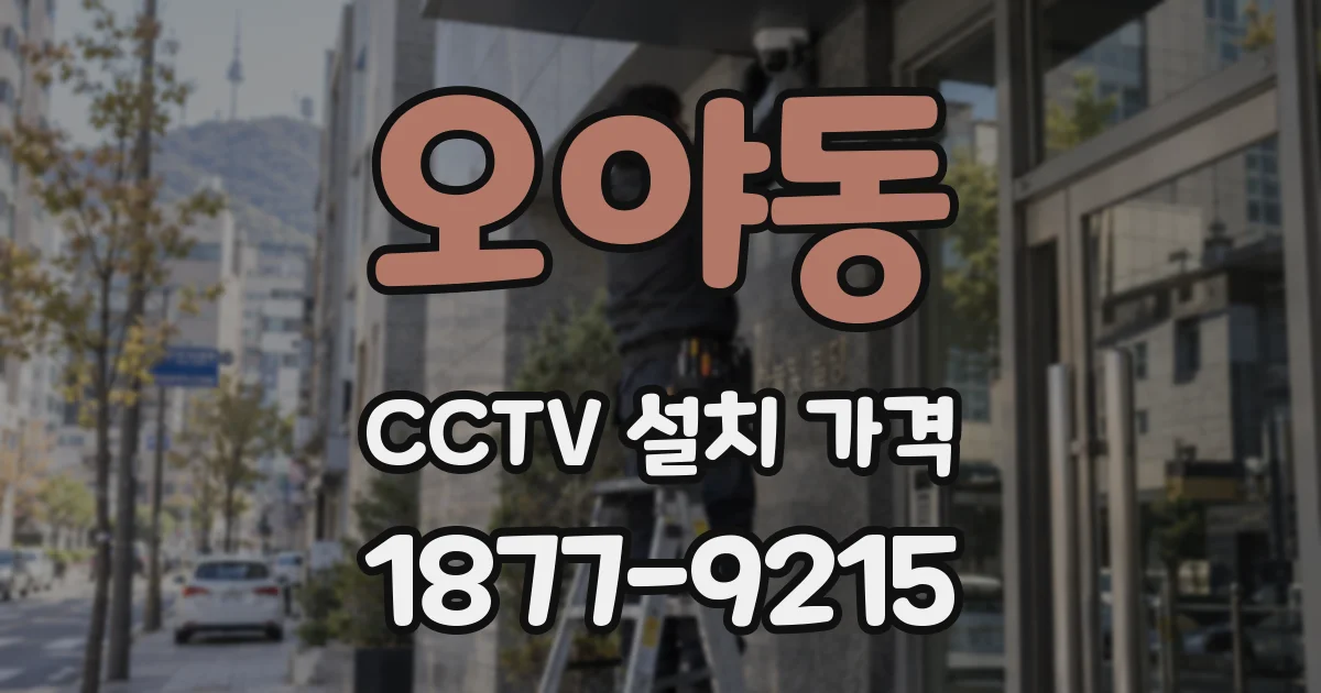 오야동 CCTV 설치 가격