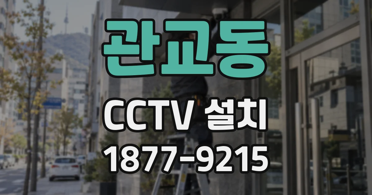 관교동 CCTV 설치