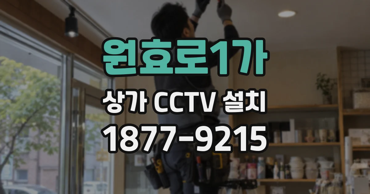 원효로1가 상가 CCTV 설치