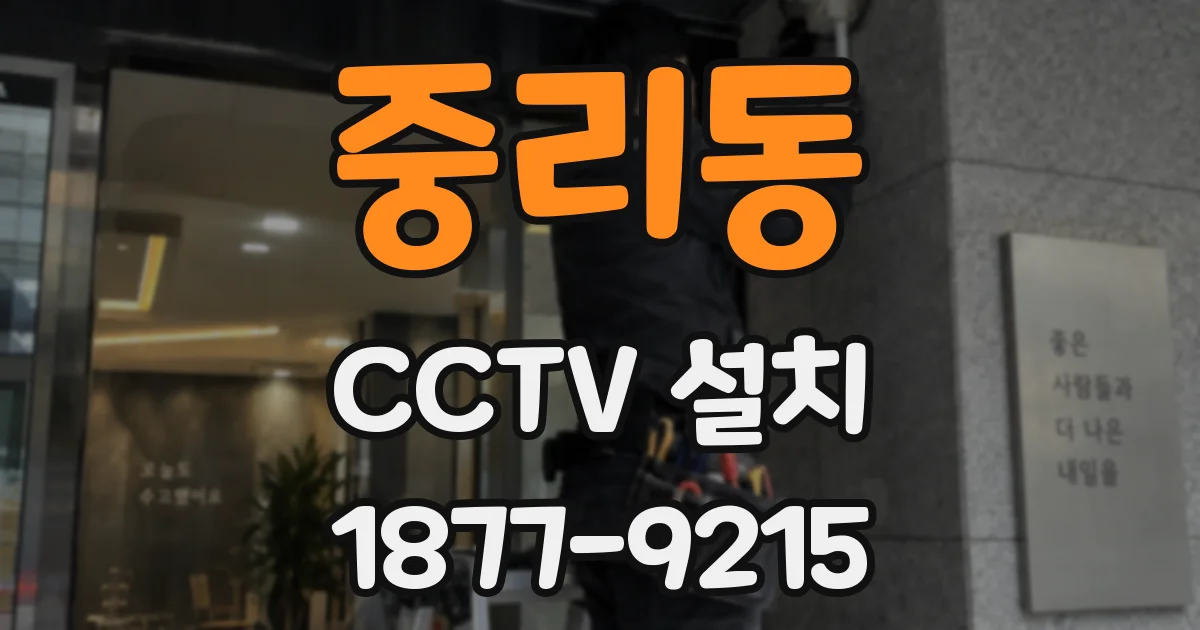 중리동 CCTV 설치