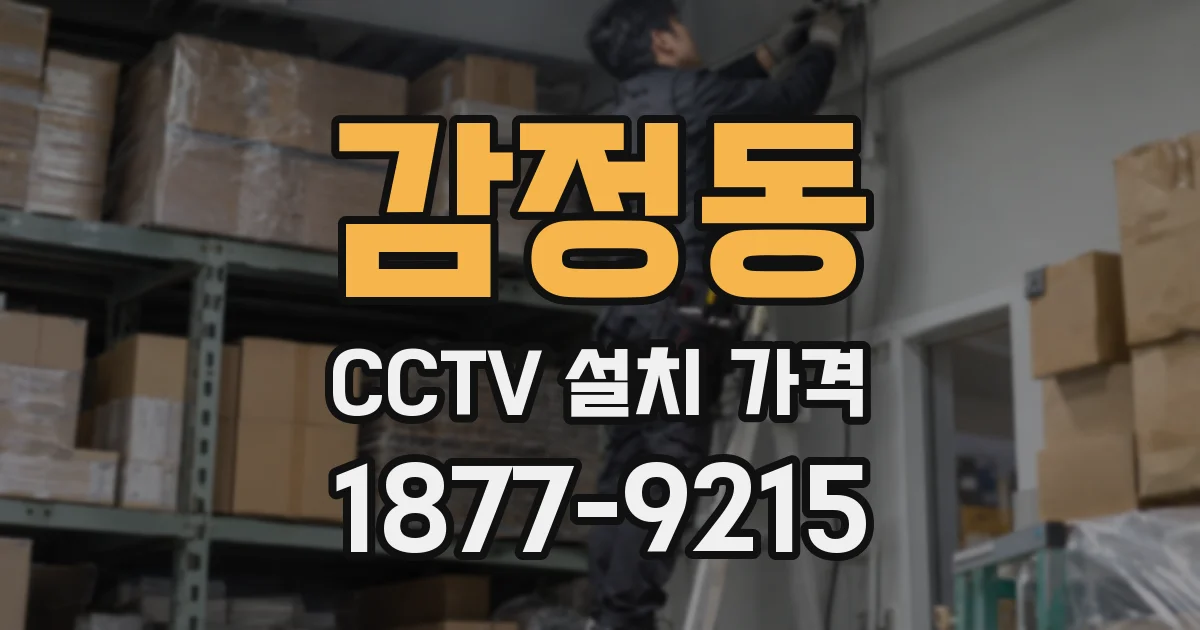 감정동 CCTV 설치 가격