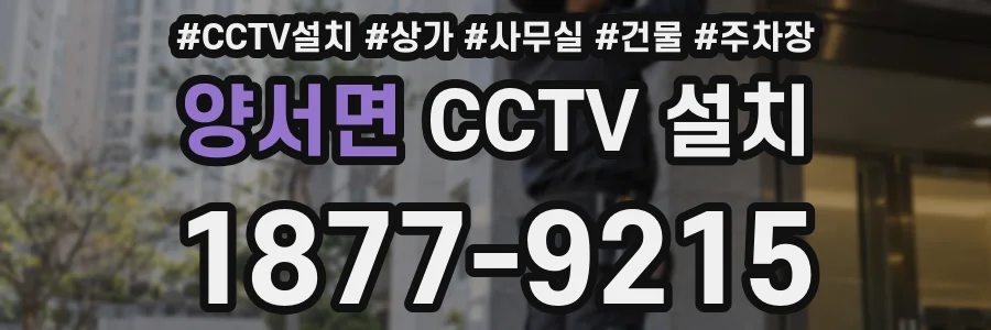 양서면 CCTV 설치