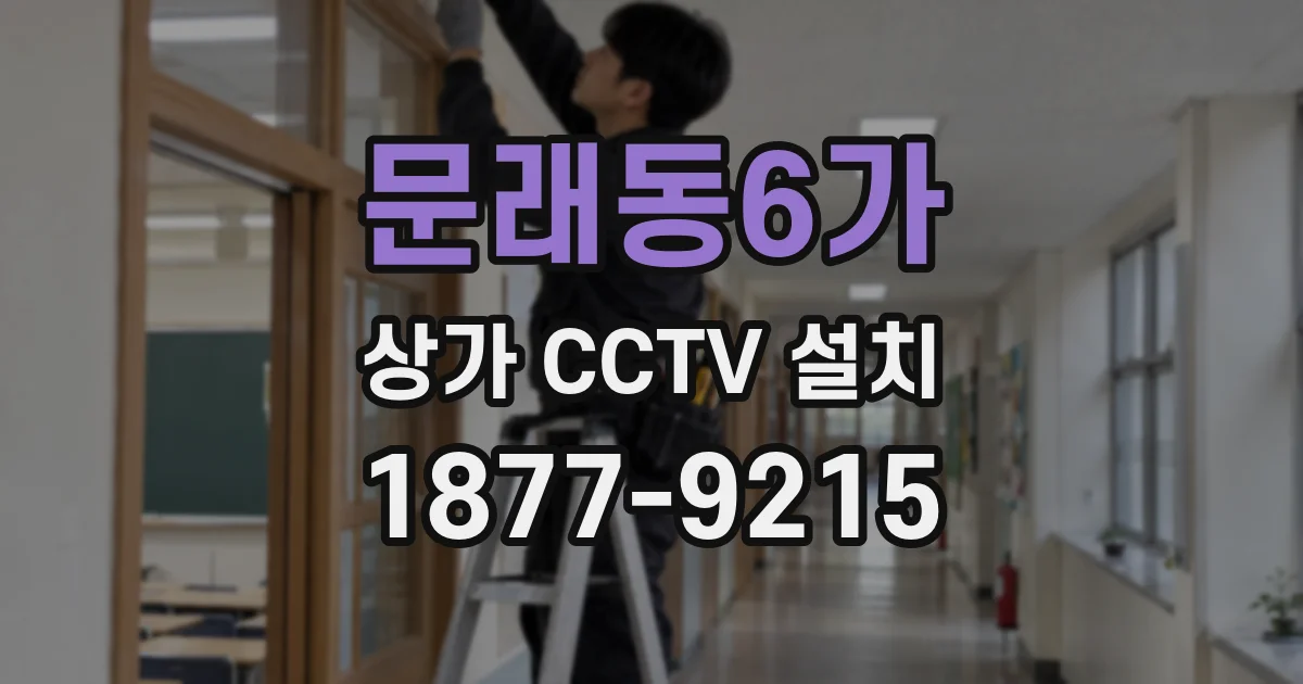 문래동6가 상가 CCTV 설치