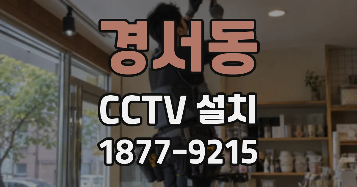 경서동 CCTV 설치