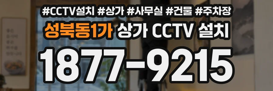 성북동1가 상가 CCTV 설치