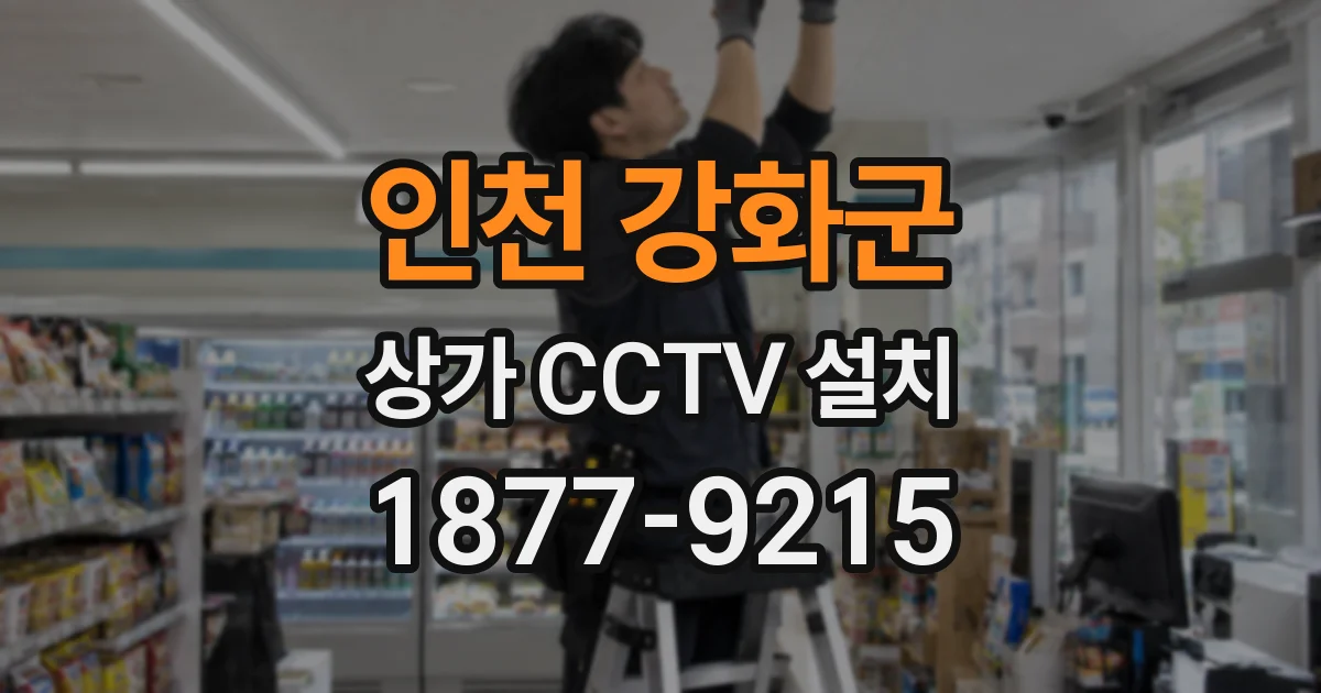 인천 강화군 상가 CCTV 설치