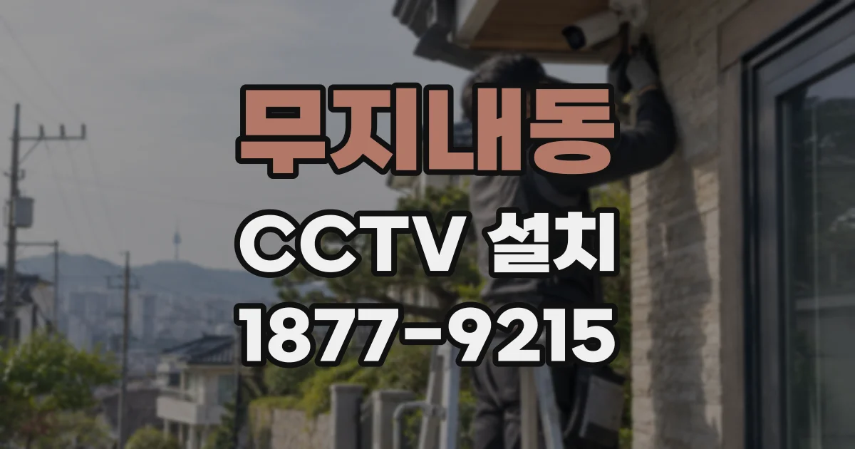 무지내동 CCTV 설치