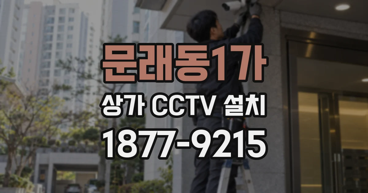 문래동1가 상가 CCTV 설치