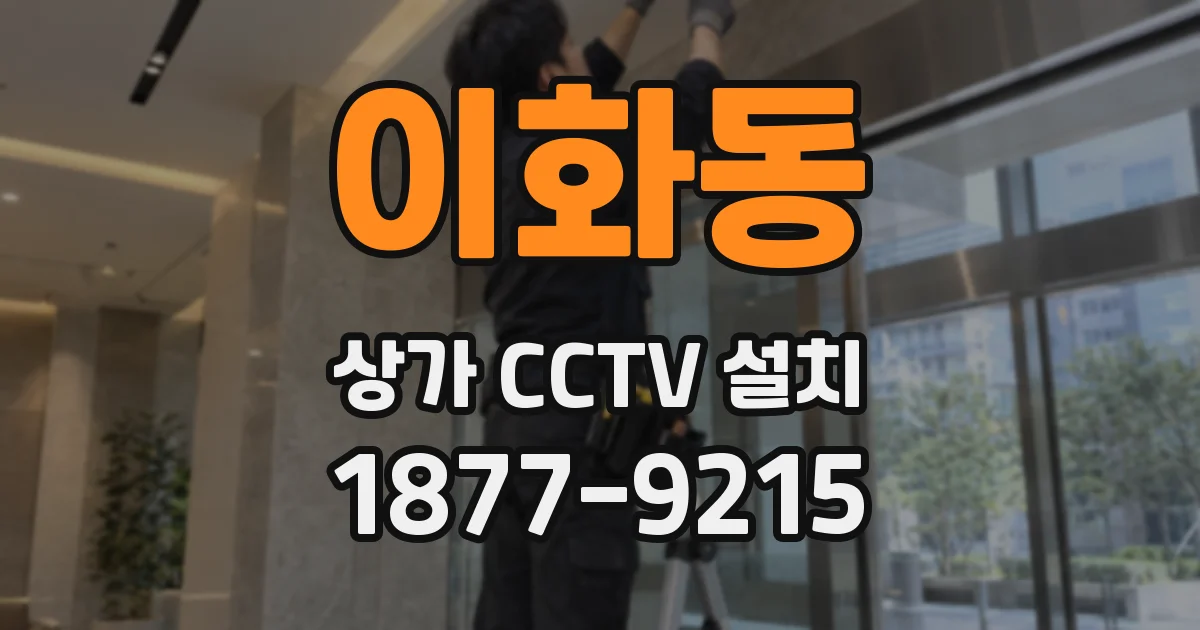 이화동 상가 CCTV 설치