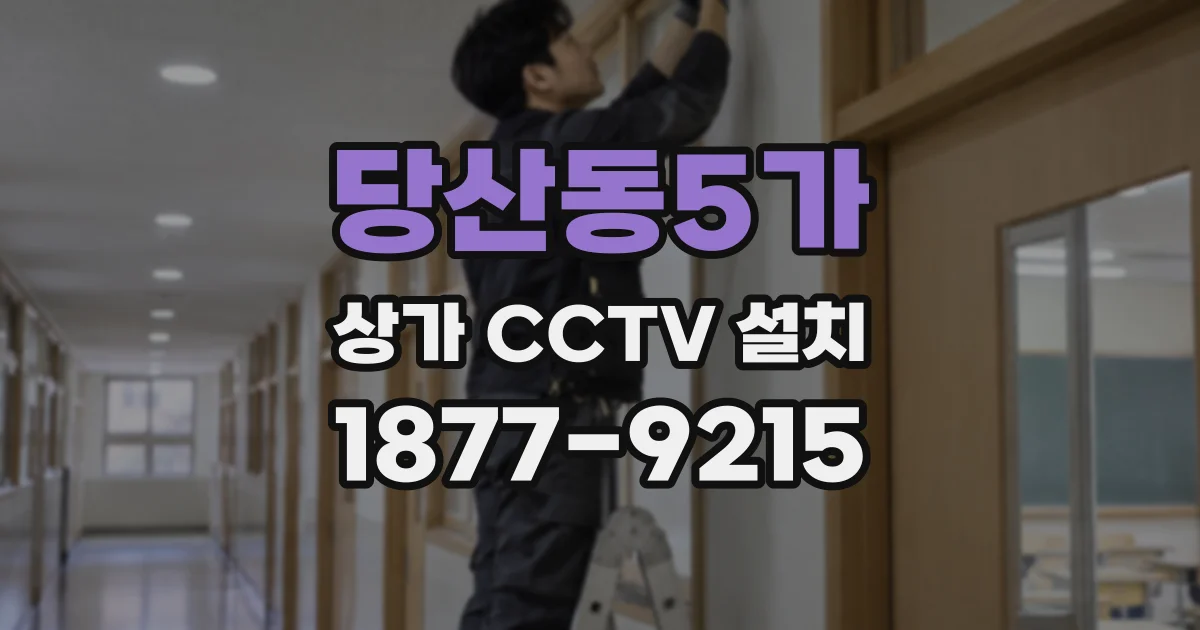 당산동5가 상가 CCTV 설치
