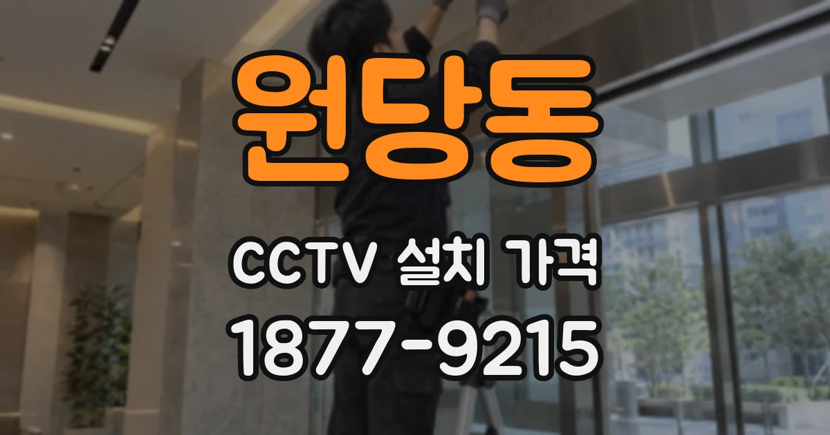 원당동 CCTV 설치 가격