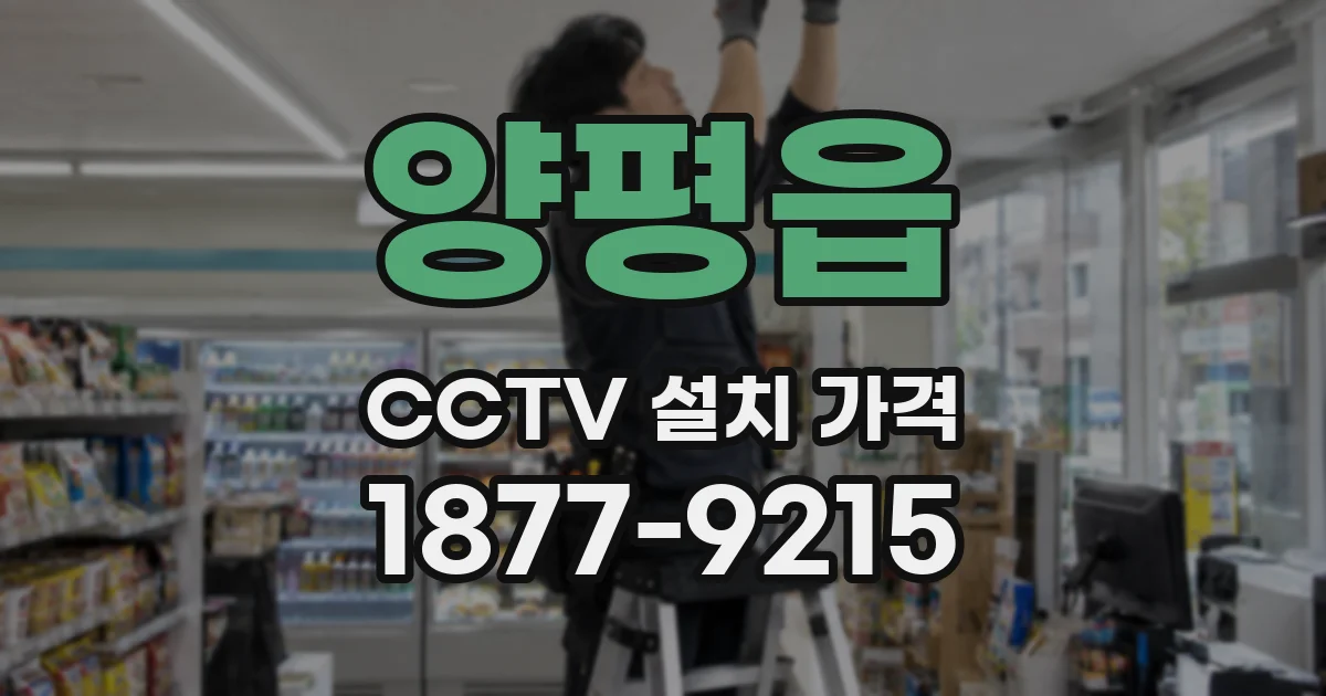 양평읍 CCTV 설치 가격