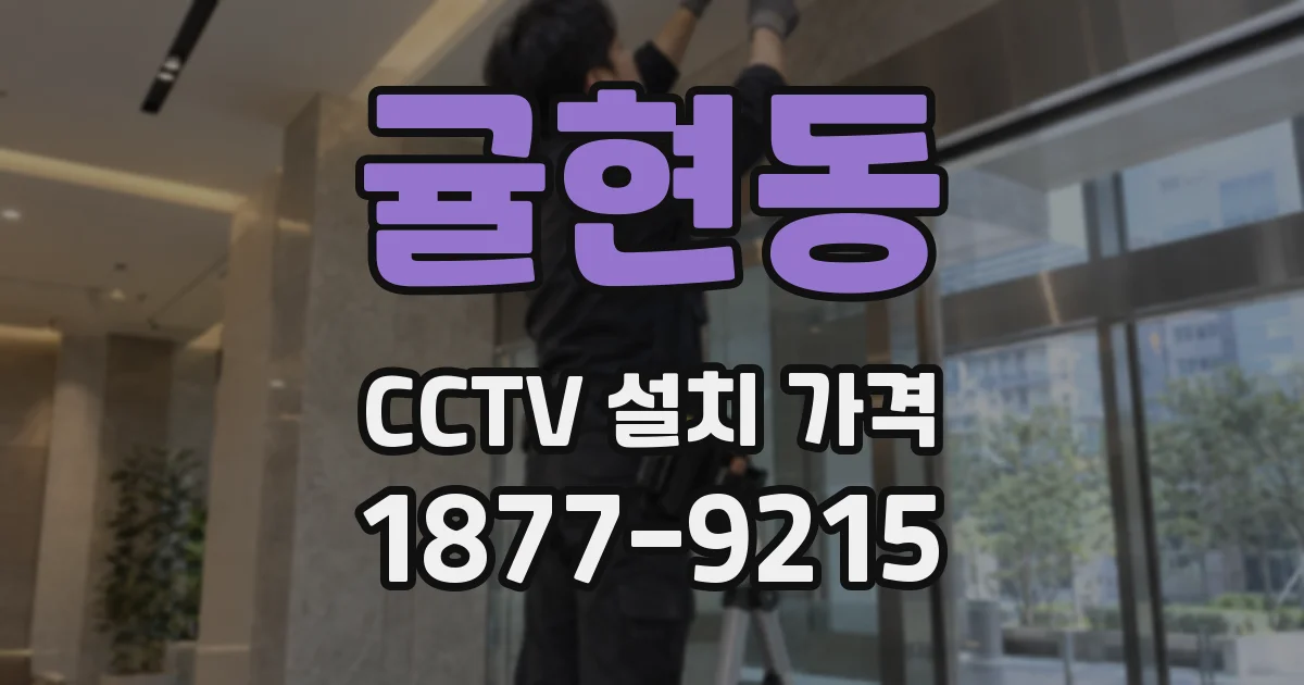 귤현동 CCTV 설치 가격