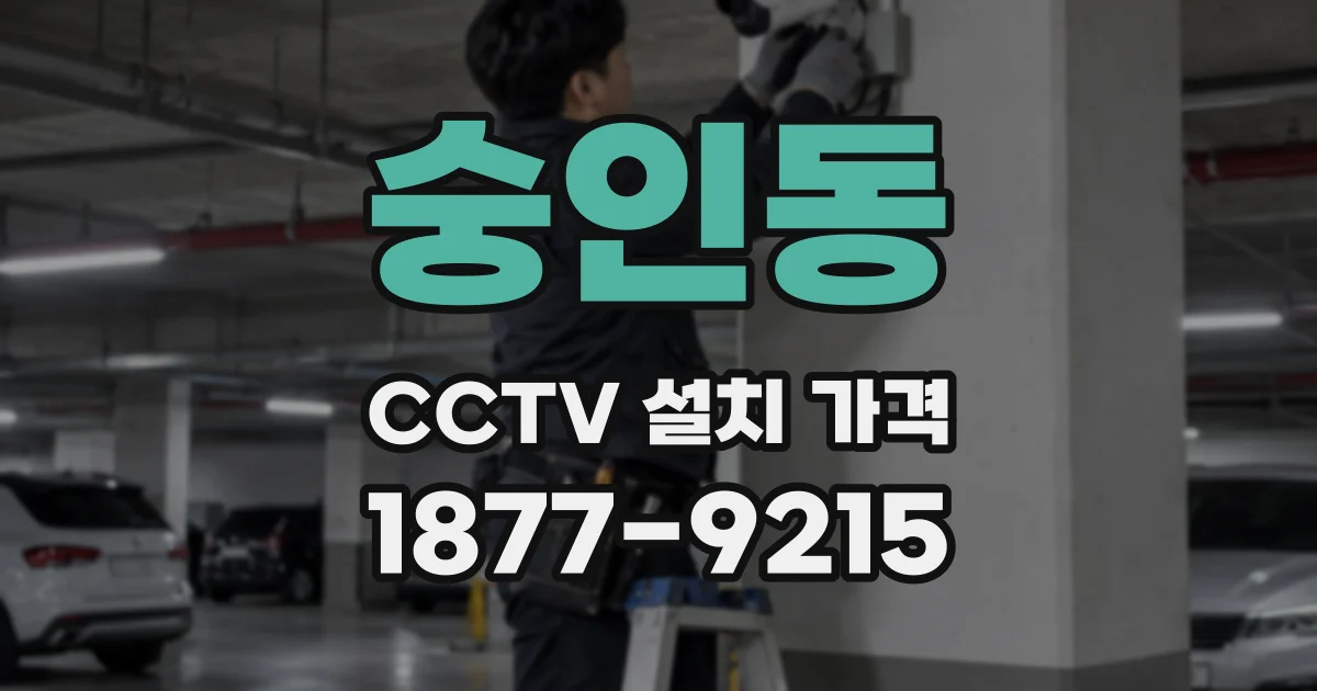 숭인동 CCTV 설치 가격