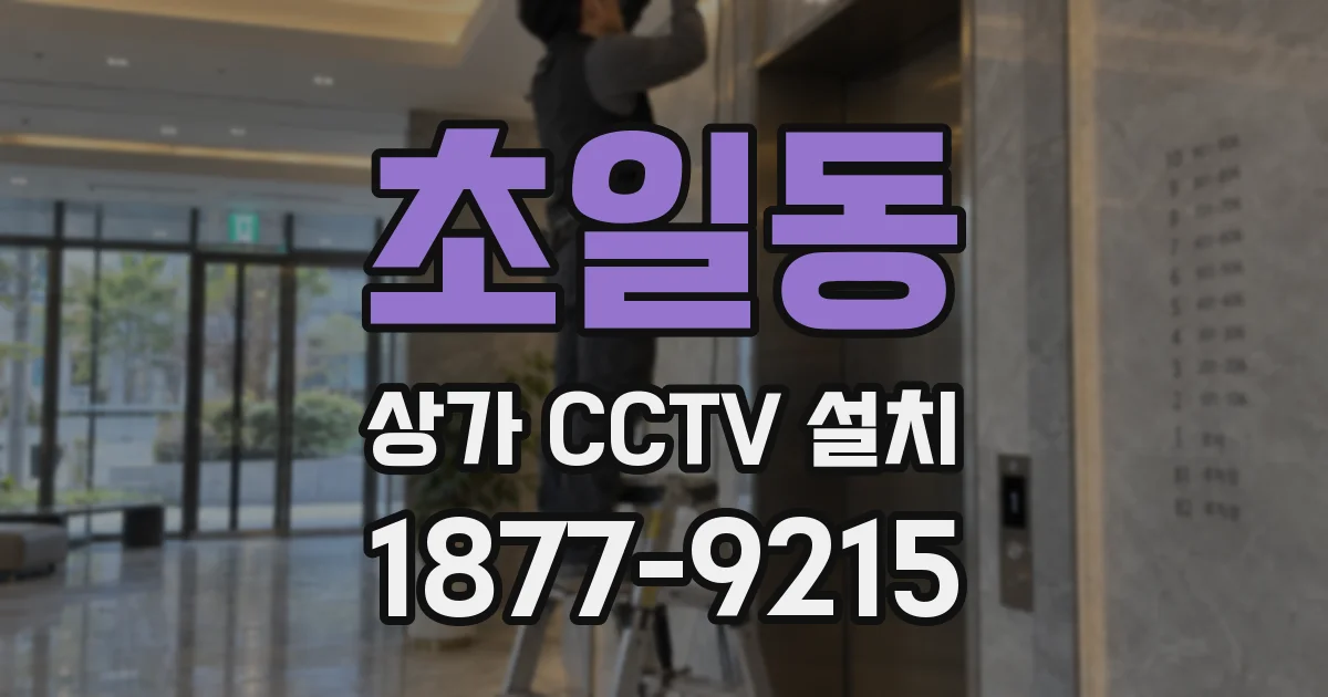 초일동 상가 CCTV 설치