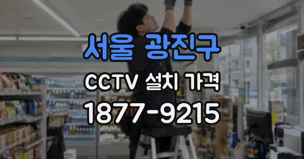 서울 광진구 CCTV 설치 가격
