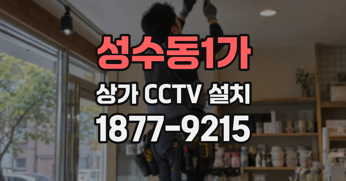 성수동1가 상가 CCTV 설치