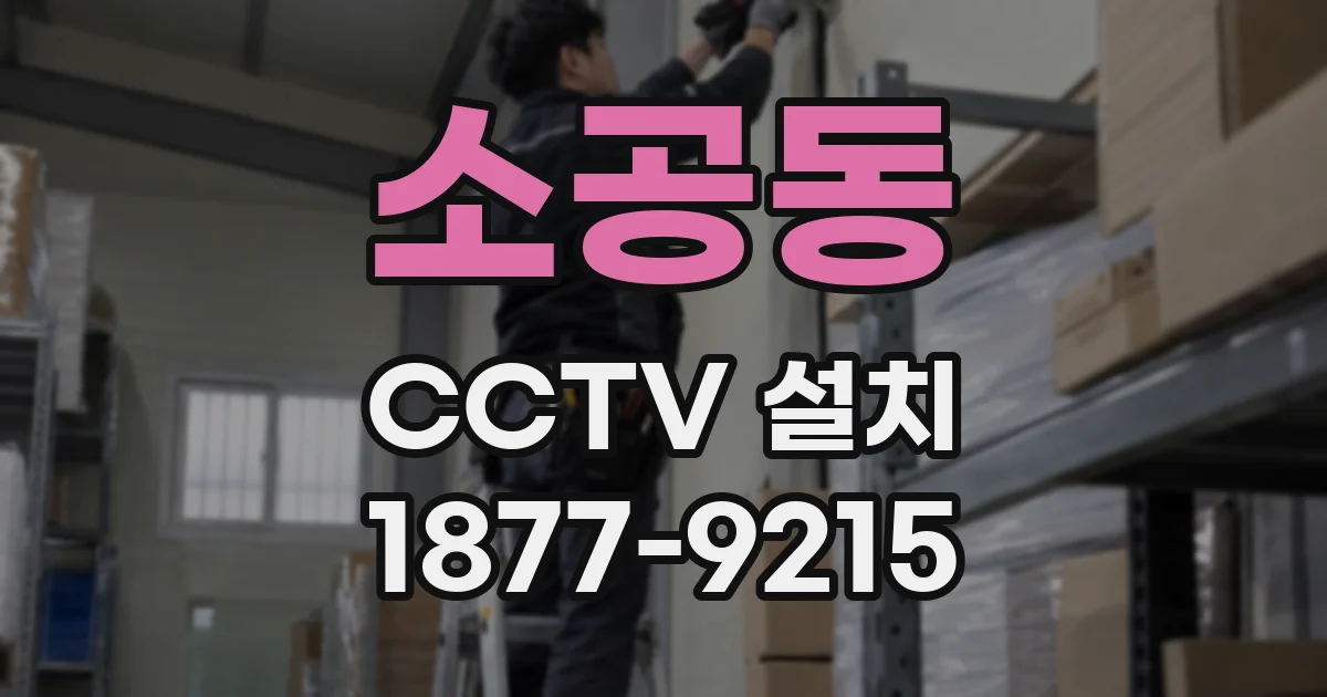 소공동 CCTV 설치