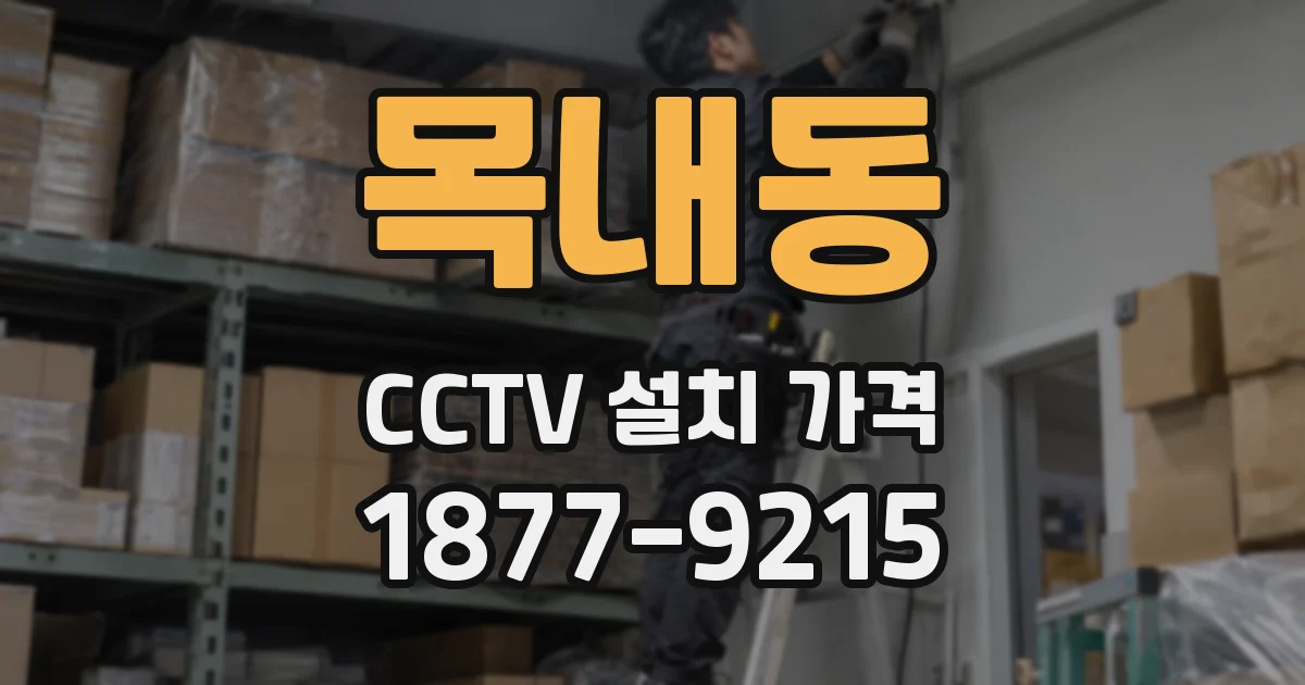 목내동 CCTV 설치 가격