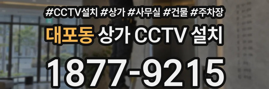 대포동 상가 CCTV 설치