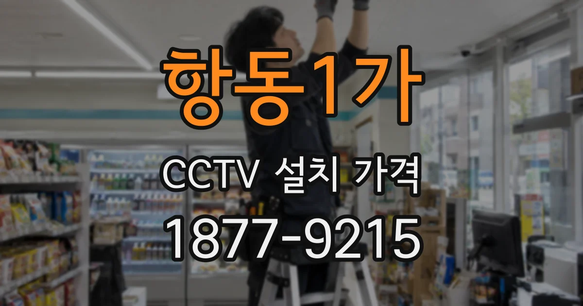 항동1가 CCTV 설치 가격