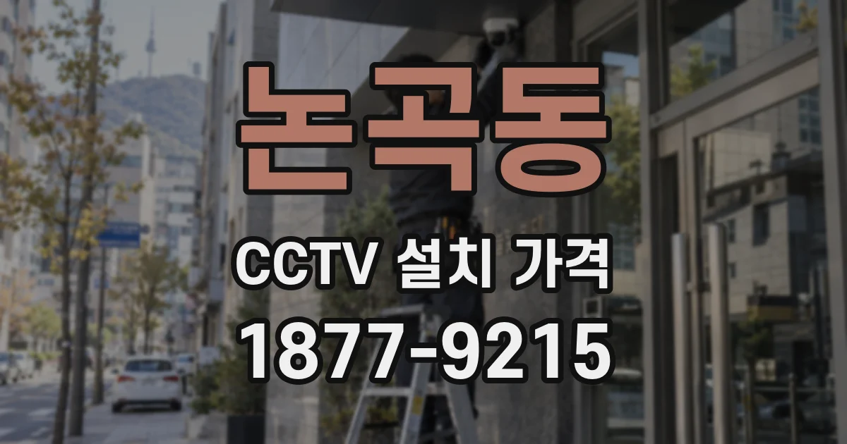 논곡동 CCTV 설치 가격