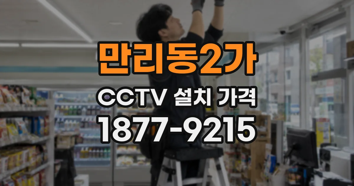 만리동2가 CCTV 설치 가격